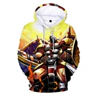 Аниме Digimon Приключения wargraymon 3D толстовки свитшоты мужскиеженские повседневные с длинным рукавом Осень Зима Digimon Приключения Толстовка