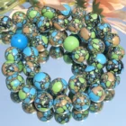 Синийзеленыйморской осадок бирюзой Императорский Ясперс Круглые бусины для самостоятельного изготовления ювелирных изделий Аксессуары 4681012 мм