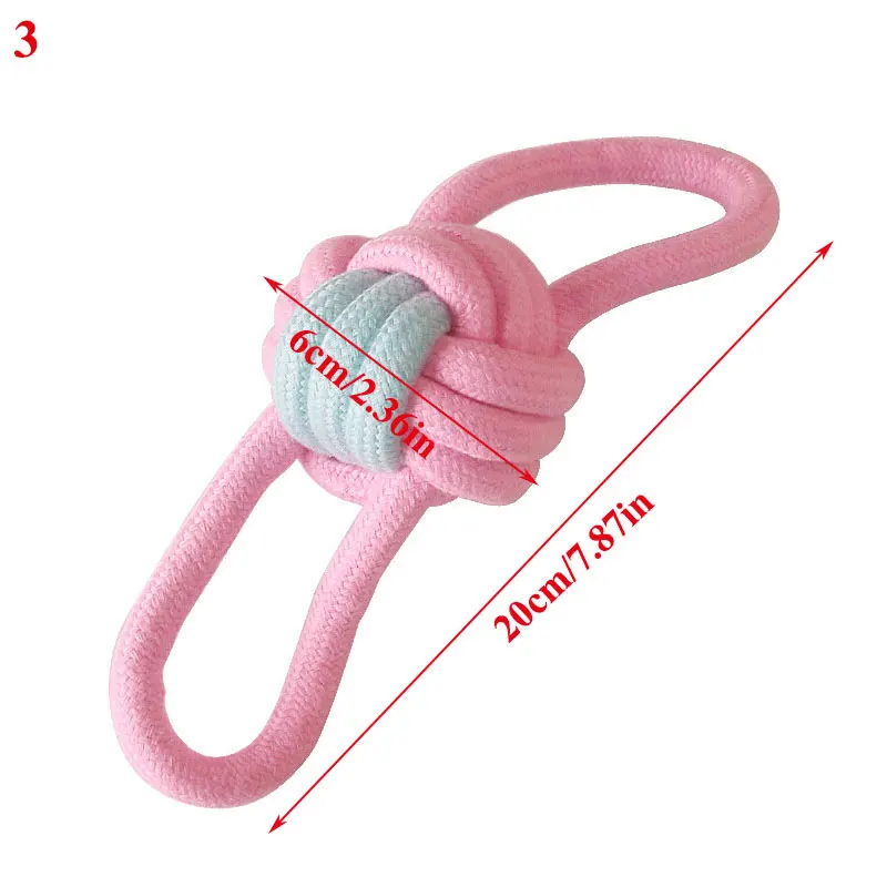 Pet Dog Puppy Cotton Chew Knot Toy Durable Braided Bone Rope Creative Toys Cat Multiple Shapes Teeth Cleaning Wholesale | Дом и сад