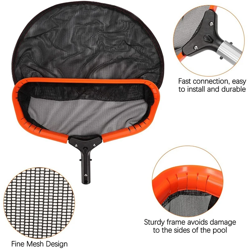 Сетка-скиммер для бассейна 17-дюймовый инструмент очистки грабли листьев тонкая