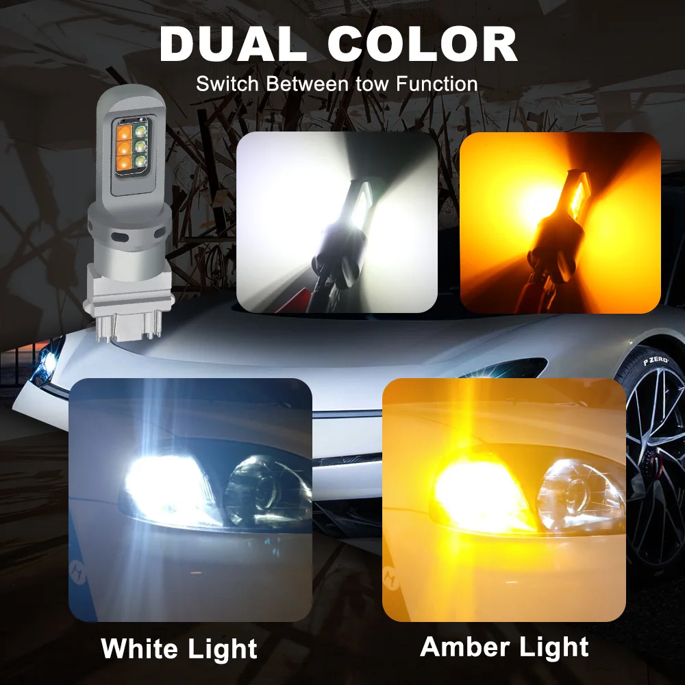 

NLpearl 2x Signal Lamp 3157 Led Cree T20 W21/5W 7443 led Bulb P21w 1156 Bau15s Py21w 1157 Bay15d W21/5w DRL Turn Signal Lights