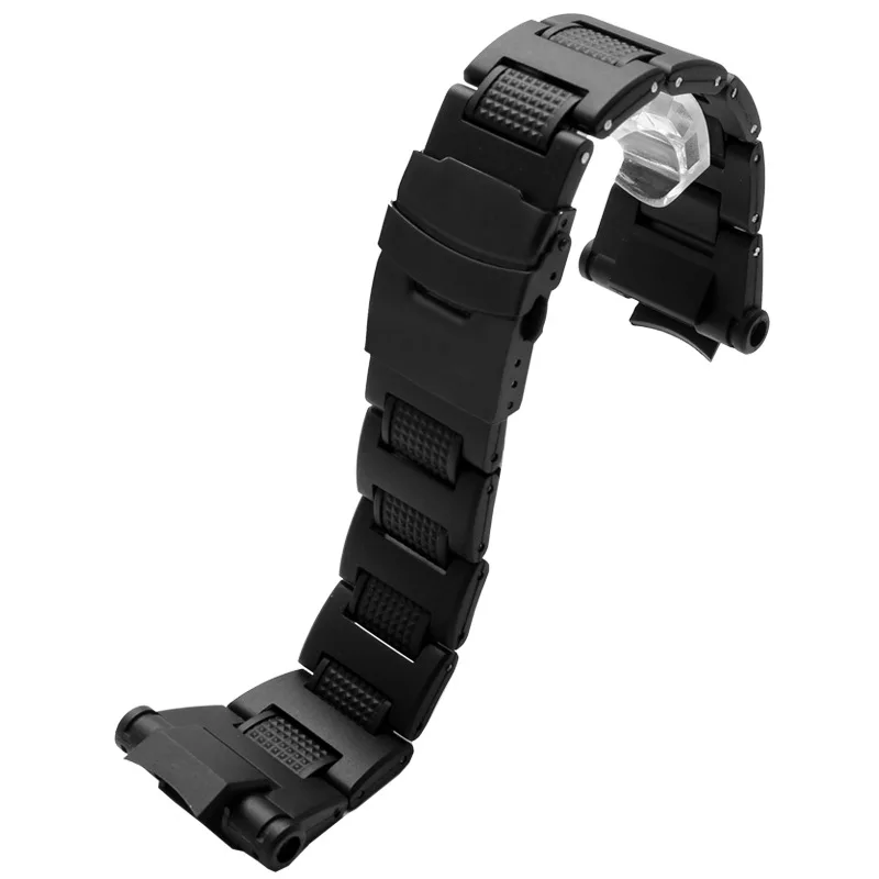 

High Grade Watchband Plastic Stainless Steel Strap For Casio GW-A1100FC GW-A1000 16mm SmartWatch Replacement Wrist Bracelet Band