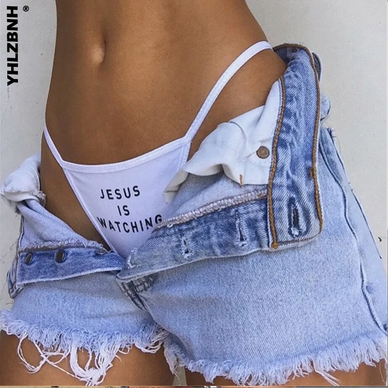 

YHLZBNH JESUS IS WATCHING Cheeky Bandage Briefs Panties Thongs G-string Underwear Cotton White Panties