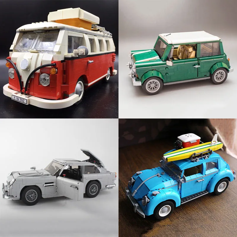 Creator Camper Car T1 Technic Forded Mustanged модель строительных блоков 10265 10262 Aston Martin 007 DB5 10252 10220 21001