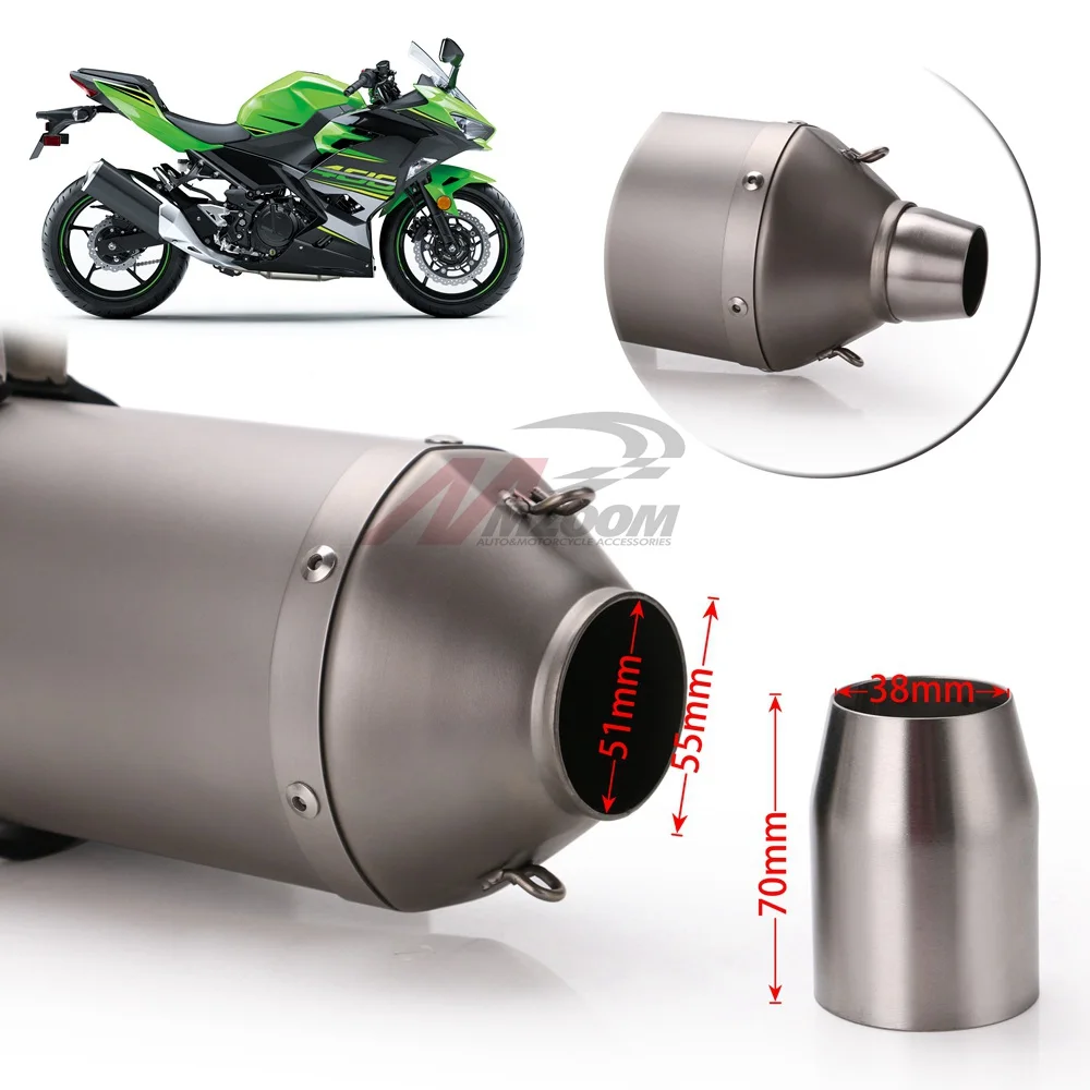 51 мм Универсальный настоящий углерод из волокна Выхлопной Трубы Мотоцикла