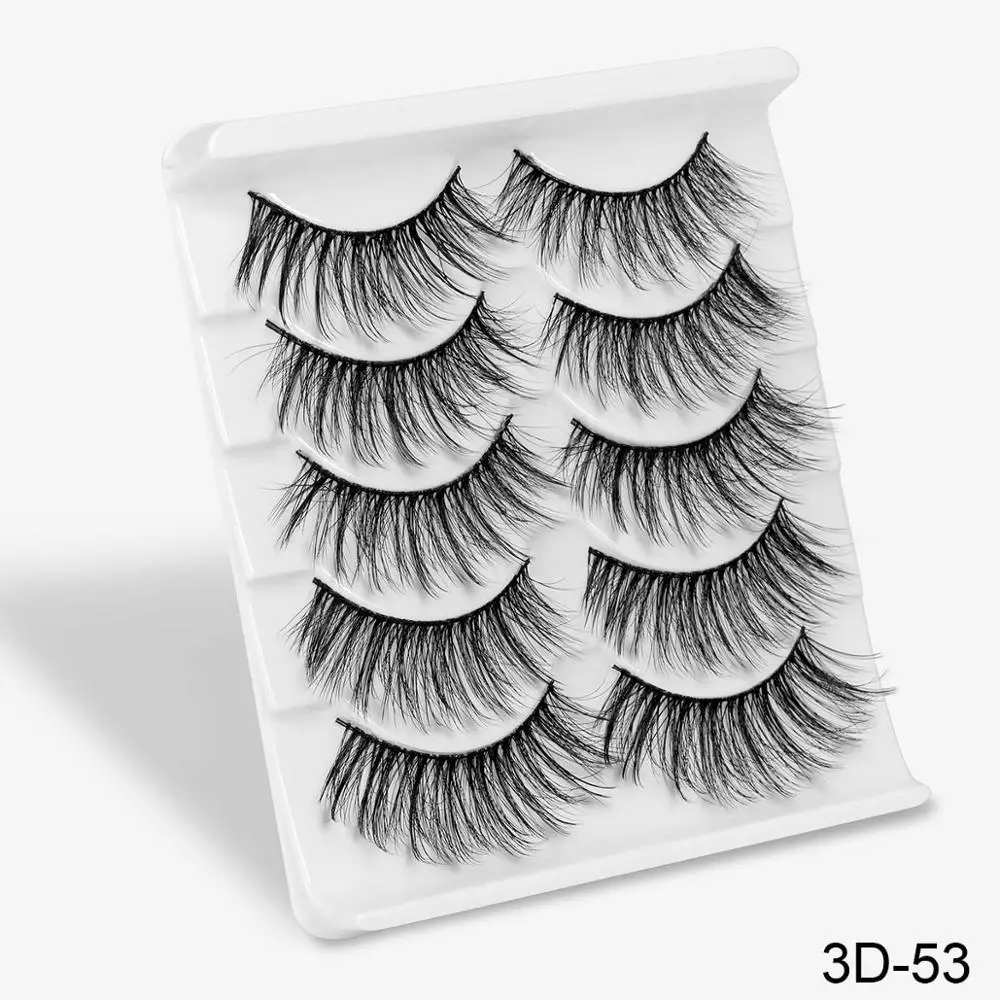 3D-53 5/20 пар 3D норковые ресницы ручной работы Макияж 3D норковые ресницы натуральные накладные ресницы длинные накладные ресницы искусственные ресницы - Цвет: 3D-53