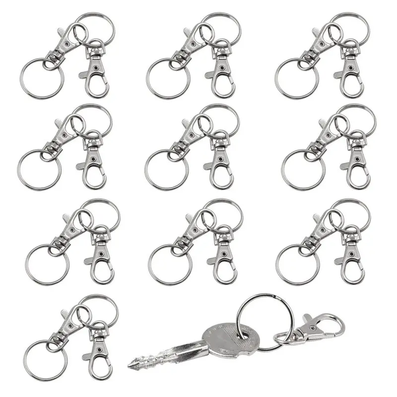 

20 small removable screw caps for key rings - carabiner key chain - cosmetics & jewelery