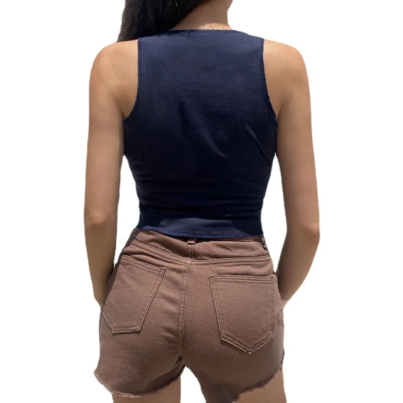 

In The Summer Of 2021 The New Printing Colours Ladies Round Collar Sleeveless Skirt Waist Coat Of Cultivate One's Morality