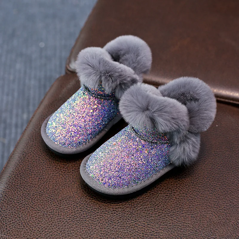 Детские зимние ботинки новинка зимы 2020 толстые детские теплые плюшевые из