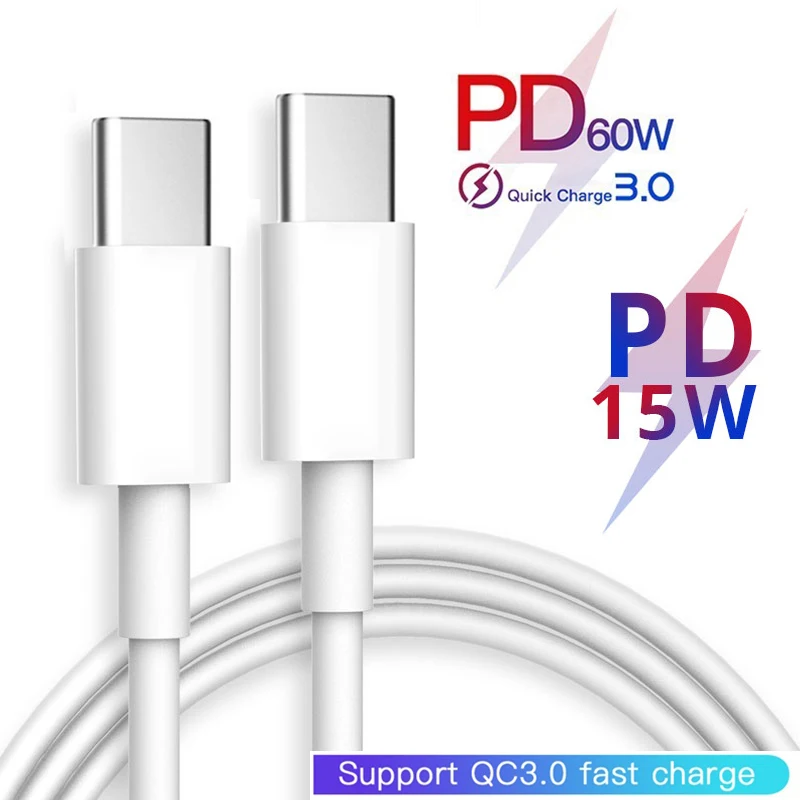 

For iPhone 12 11 Pro Max PD Charger Cable 20/18W Wall Quick Charger USB C Power Adapter Type C US EU UK AU Plug USB C to C Cable