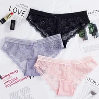 women briefs underwear high elasticity lace cotton plus size panties sexy panties girls thong woman hot lace low waist panty bow