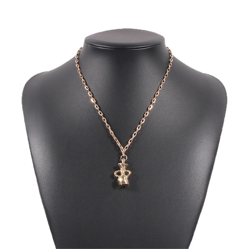 

2021 new women fashion single layer geometric alloy pendant chain personality chain necklace gift necklace