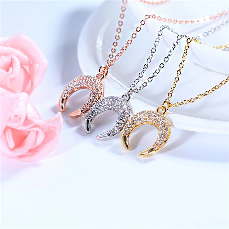 Лидер продаж модное ожерелье с подвеской в виде Луны для мужчин и женщин