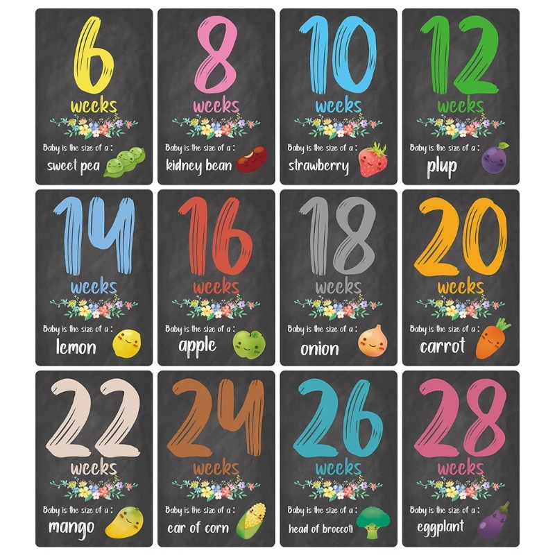 D0AF-tarjetas para compartir fotos Milestone para beb&eacute;s, accesorios de fotograf&iacute;a reci&eacute;n nacido, regalos conmemorativos, 24 hojas-1
