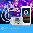 Светодиодная лента Magic Home 5-28 в, Wi-Fi, RGB пульт дистанционного управления, ИК, 24 кнопки, 2-сторонний выход СВЕТОДИОДНЫЙ Светодиодная лента, приложение умные лампы лампочек