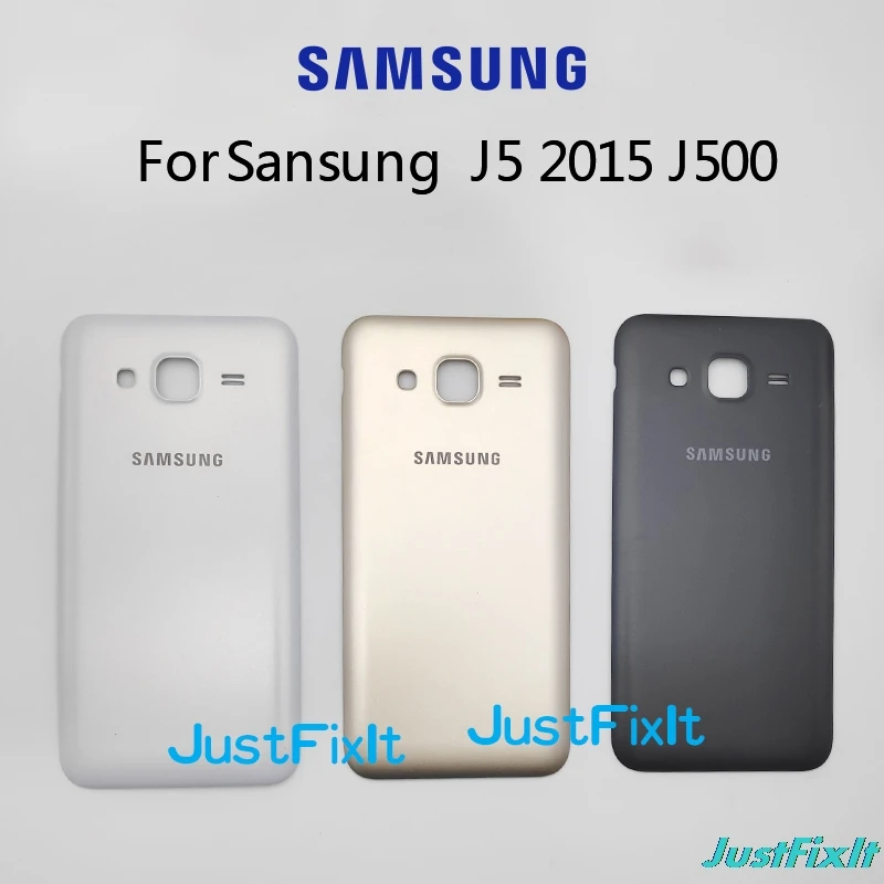 Для SAMSUNG Galaxy J5 2015 J500 J500F J500H J500FN Задняя крышка батареи Дверь стеклянная Корпус