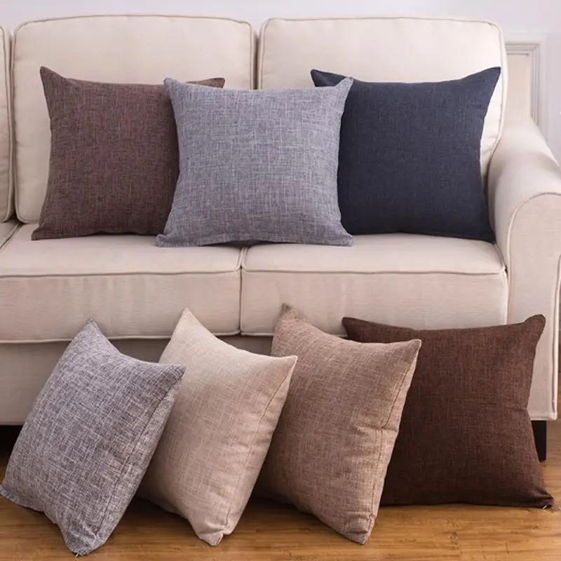 

Hot Sale 1PC Solid Sofa Cushion Cover Decorative Throw Pillow Pillow Case Cushion Cover For Car Seat Chair Decoration Popular