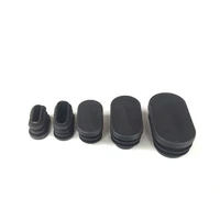 4pcs black oval plastic blanking end cap tube plug inserts pipe box chair desk furniture noise proctor mat covers accessories