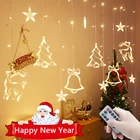 Рождественские украшения для дома, светильник рлянда-занавеска, светящаяся сказочная гирлянда, украшение для дома Рамадан 2021, Рождественское украшение, новый год 2022