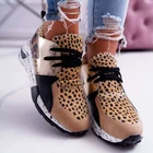 2022 Новые женские туфли с леопардовым вулканизированием, женские кроссовки на шнуровке, удобная женская обувь из искусственного меха с мелким ворсом для отдыха, Zapatos De Mujer