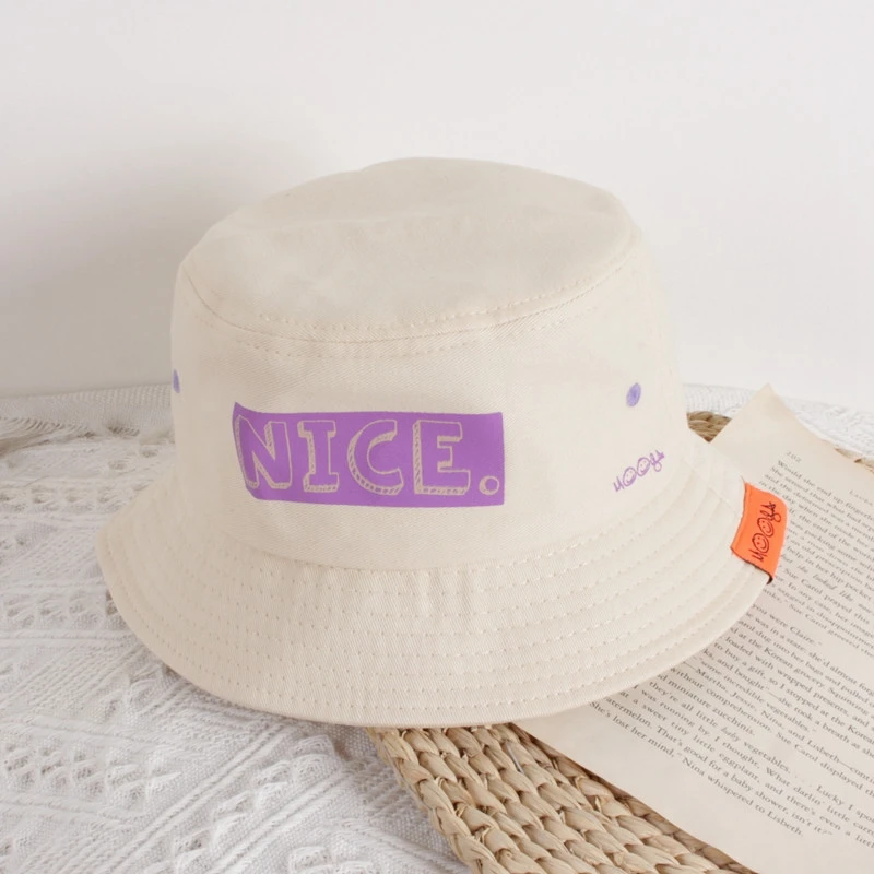 

Summer Spring Baby Boys Girls Toddler Cartoon Letter Print Bucket Hats Caps Sun Head Wear Childrens Accessories Designer Hat