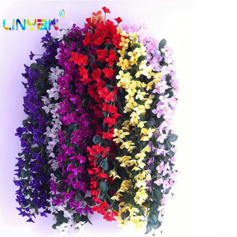 2 шт. искусственные растения для дома и свадьбы|flower vine|silk flowers artificialsilk |