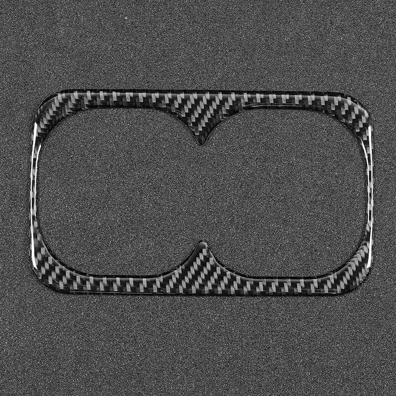 

for Mitsubishi Lancer EVO 2008-2015 Center Armrest Cup Holder Sticker & Right Side of Speedometer INFO Button Cover