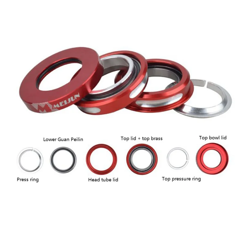 

Bicycle Headset Fixed Gear Road Fold Racing Bike Headset Bearing Aluminium Alloy Ultra-light Headsets New