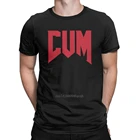 Мужская хлопковая футболка Doom Cum, с коротким рукавом, с круглым вырезом, с графическим принтом