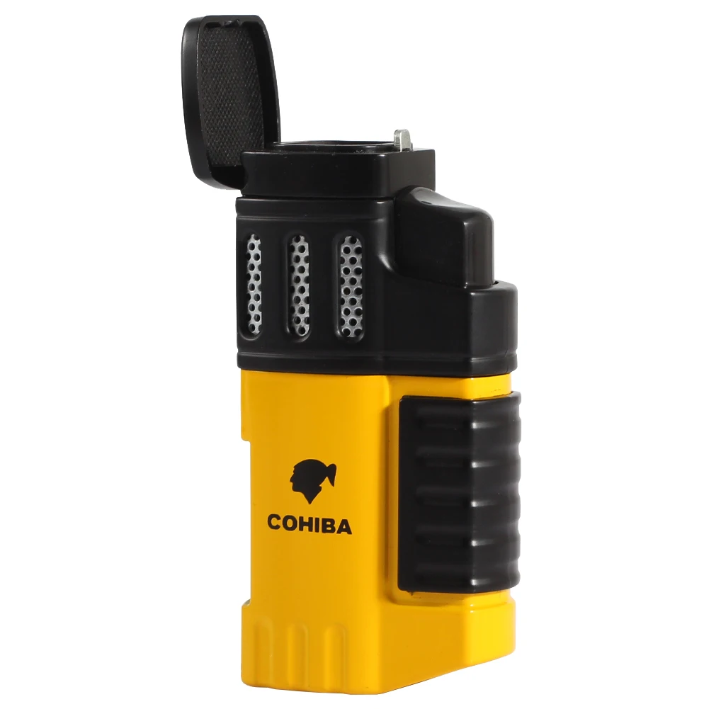 COHIBA зажигалка для сигар ветрозащитная 4 струйная сигарет Карманный уличный