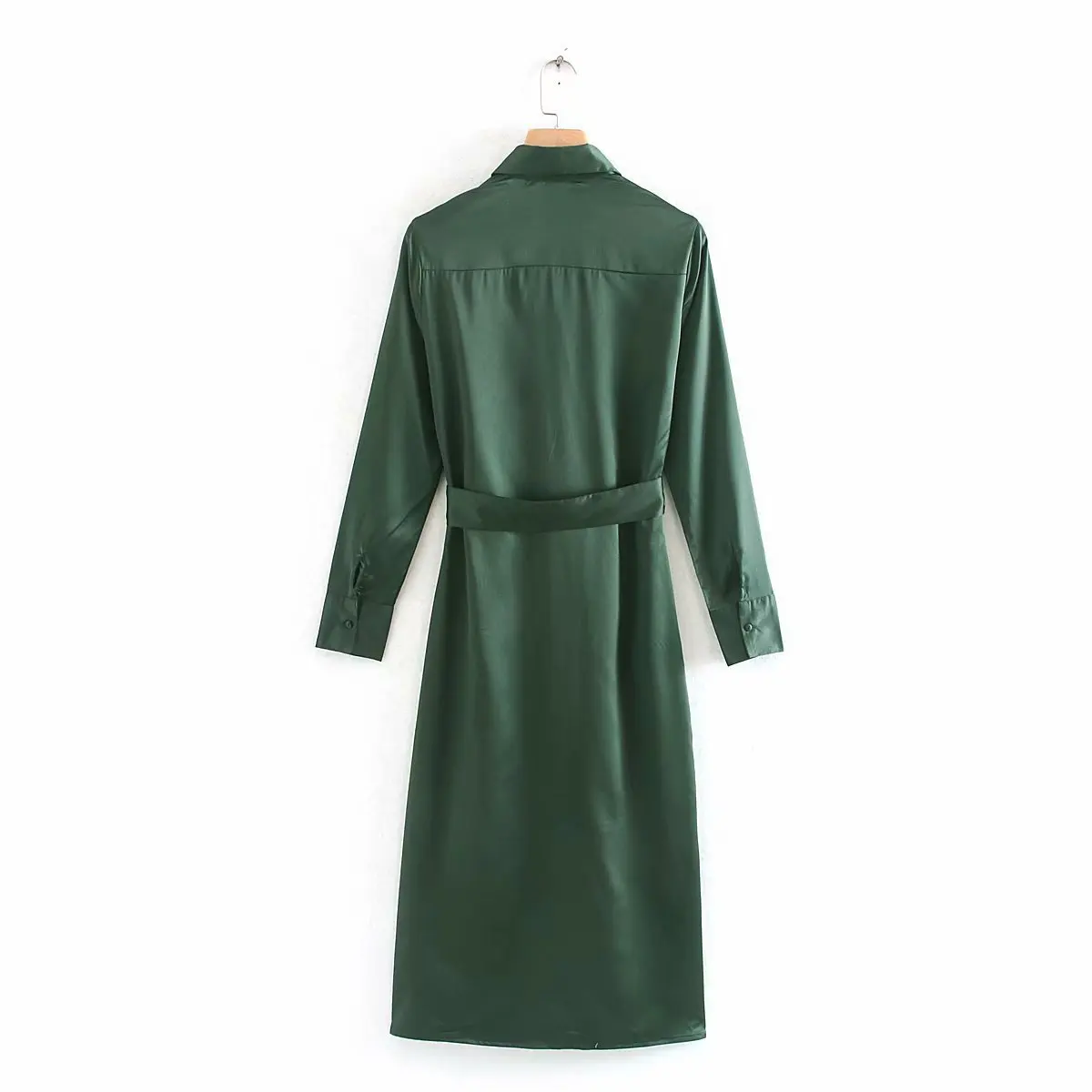 Новинка 2020 женское шелковое атласное платье с длинным рукавом повседневное