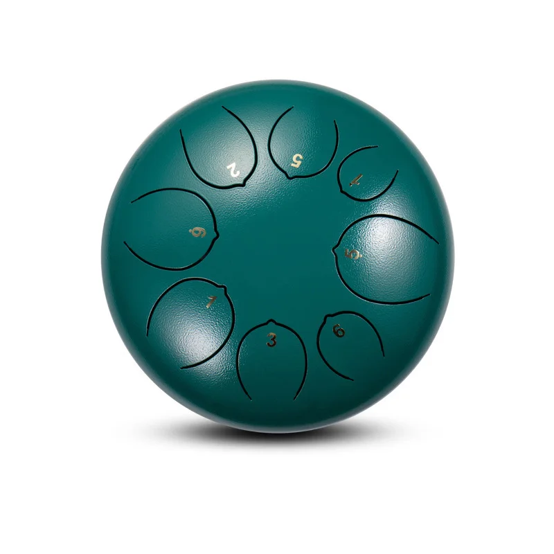 Green Handpan 5.5 Inch 8 Tone Steel Tongue Professional Percussion Drum Instrument With Drum for Kids Adult Percussion Instruments - Цвет: Green