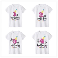 kids birthday tshirt funny birthday number 1 8 print toddler baby boy girl t shirt summer fashion children party t shirt clothes