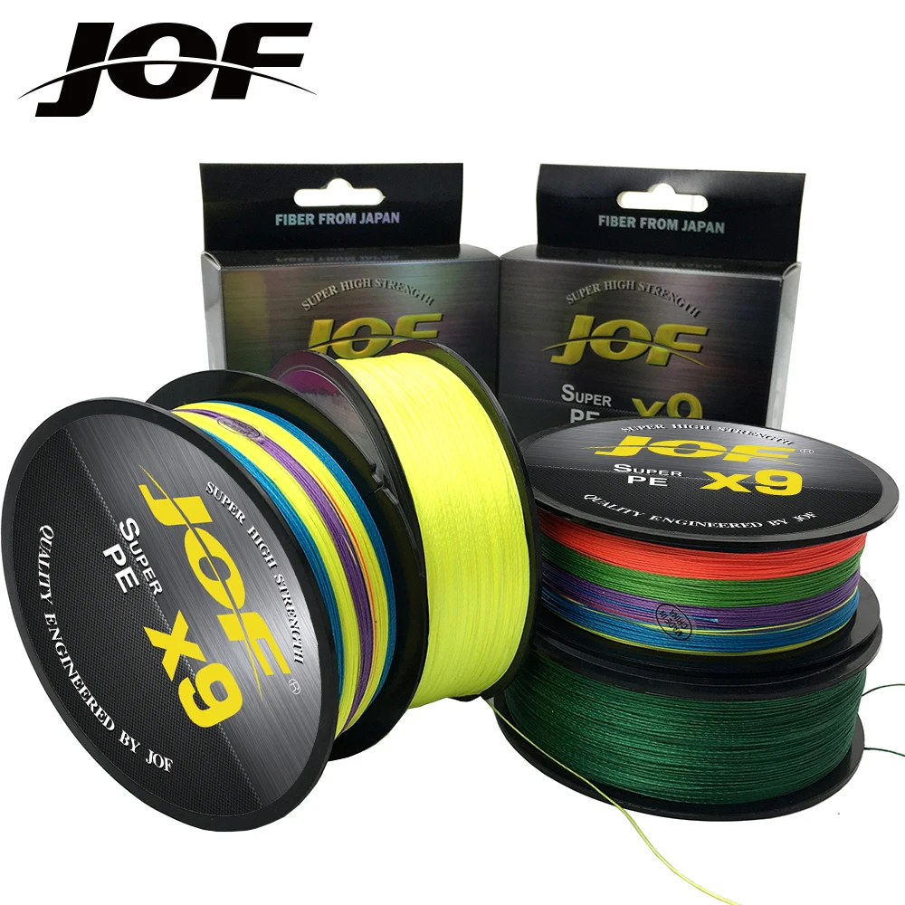 

Плетеная рыболовная леска JOF X12 X9, 100-500 м, 20-92 фунта, многонитевая рыболовная леска для ловли карпа, Морская рыбалка