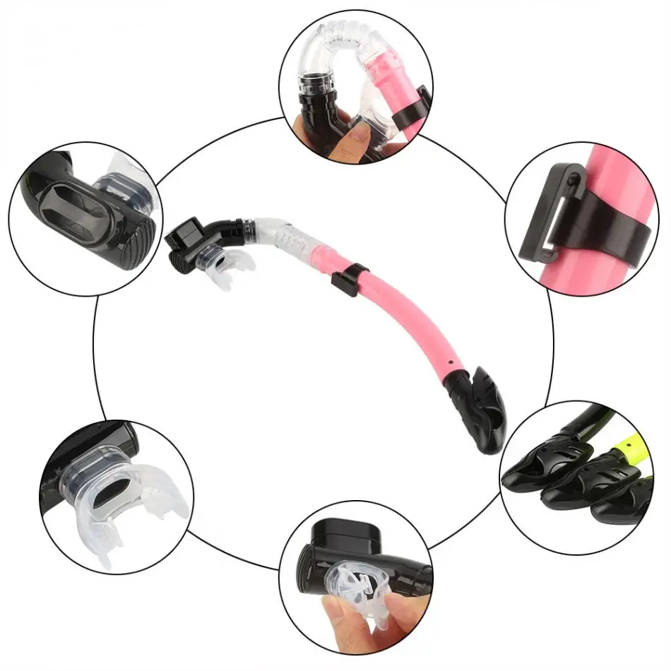 

High Quality Silicone Mouthpiece Swimming Snorkel Full Dry Air Breathing Scuba Tube Outdoor Water Sports Swim Diving Snorkel
