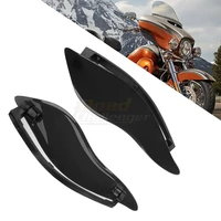 motorcycle adjustable side wing windshield black air deflector for harley touring ultra limited electra street glide 2014 2020