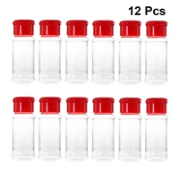 12pcs high quality thicken kitchen seasoning bottle clear glass seasoning shaker spice bottle for salt sugar kitchen tools a35