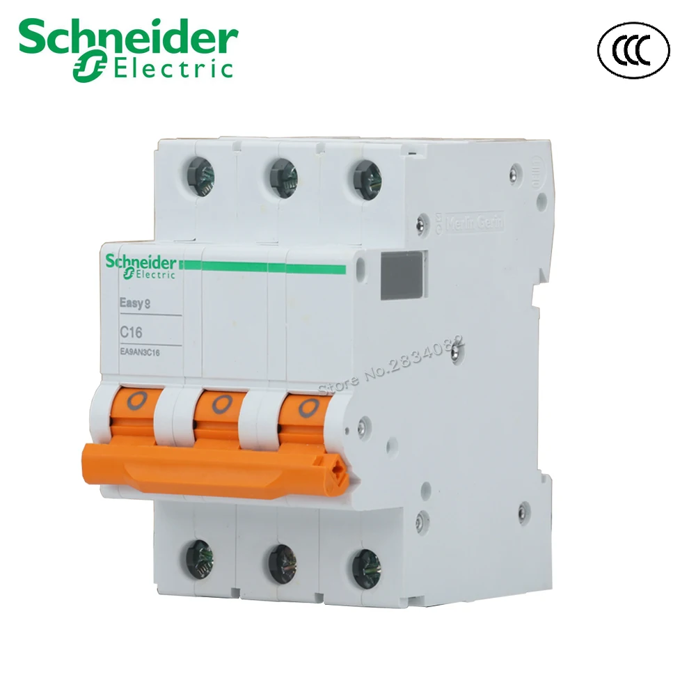EA9AN C Тип C16 Мини автоматический воздушный выключатель 3P 50 Гц 35 мм Din Rail шунтирующая