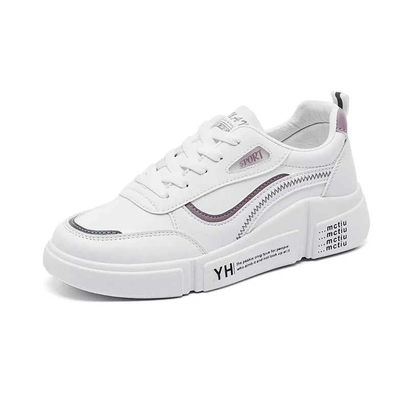 

New Platform Casual Women's Sports Board Shoes Student Color Matching Spring White Shoes Flat Shoes