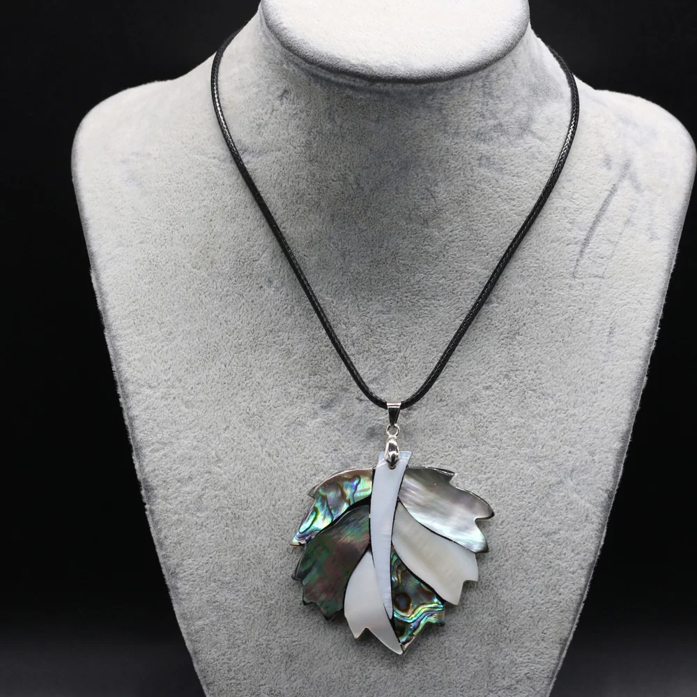 

Charm New AAA 100% Lucky Leaf Freshwater Abalone Shell Pendant Necklace Men Women Daily Banquet Wear Exquisite Holiday Gifts 1PC