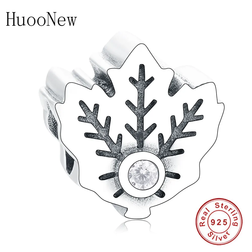 

Fit Original Brand Charms Bracelets Bangle 925 Sterling Silver Maple Leaf & Zircon Beads Jewelry For Making Valentine Berloque