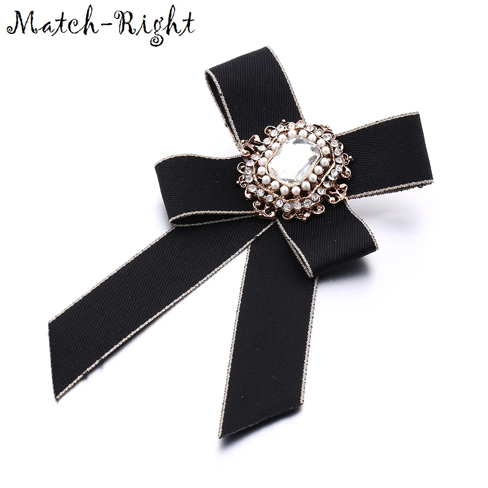 Броши Match Right для женщин и мужчин Длинная лента большой галстук бабочка в полоску