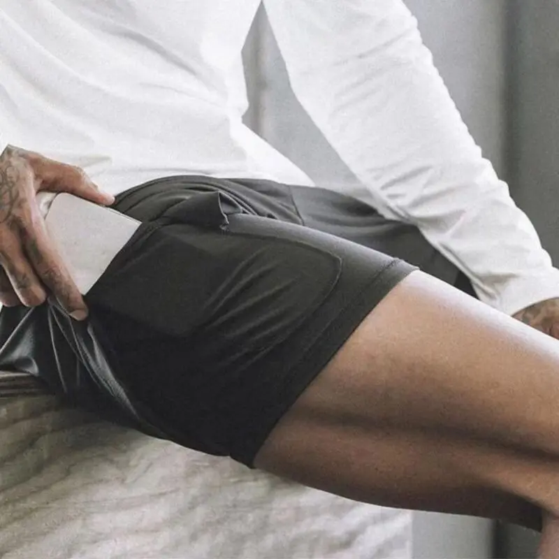 

polyester Tight Running Gym Shorts Jogging Fitness Quick Dry Beach Short Pants Male Summer Sports Workout Bottoms Clothing