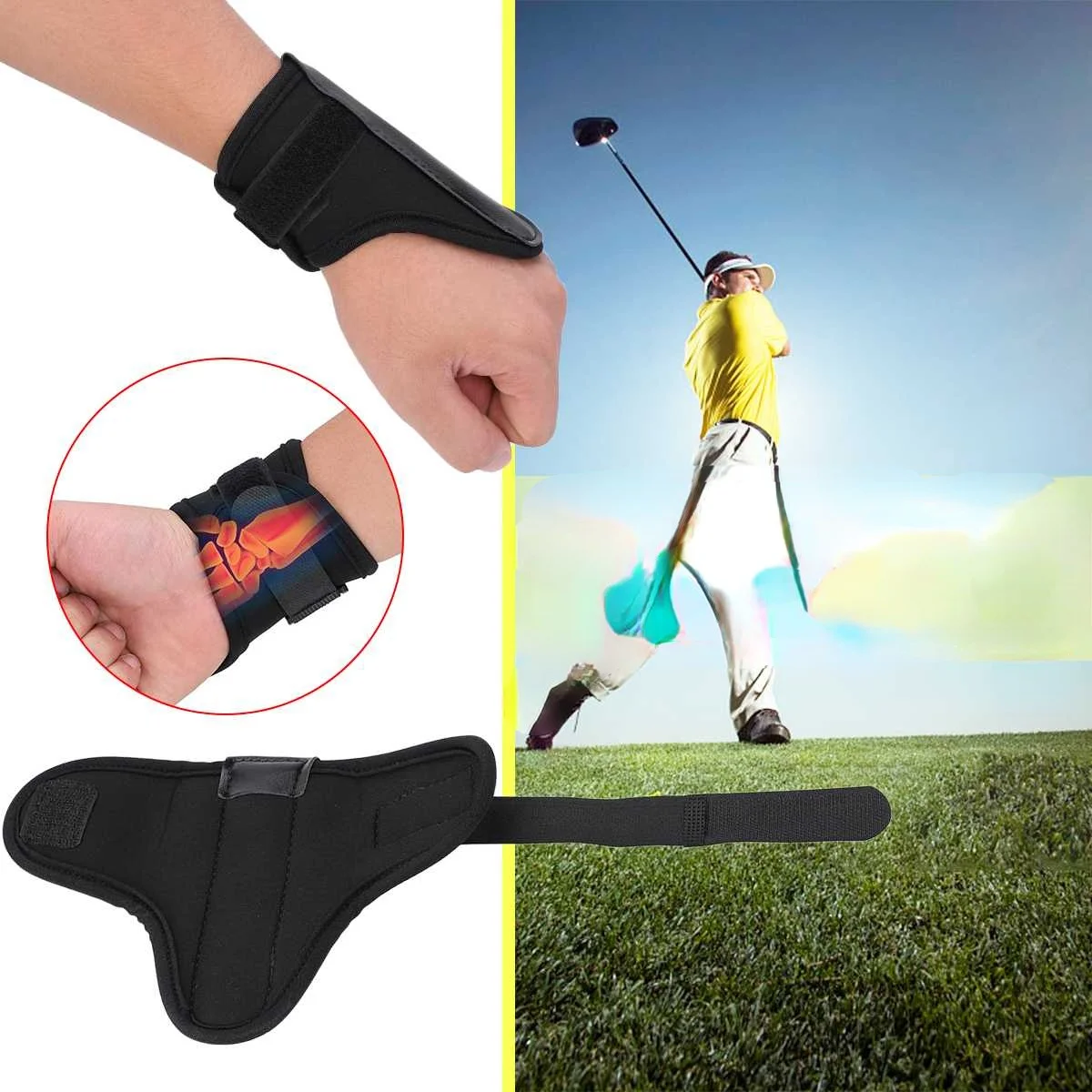 

Golf Wrist Band Training Aid Swing Trainer Guide Golfer Train Fixator Holder Wrist Braces Trainer Corrector Golf Practice Tool