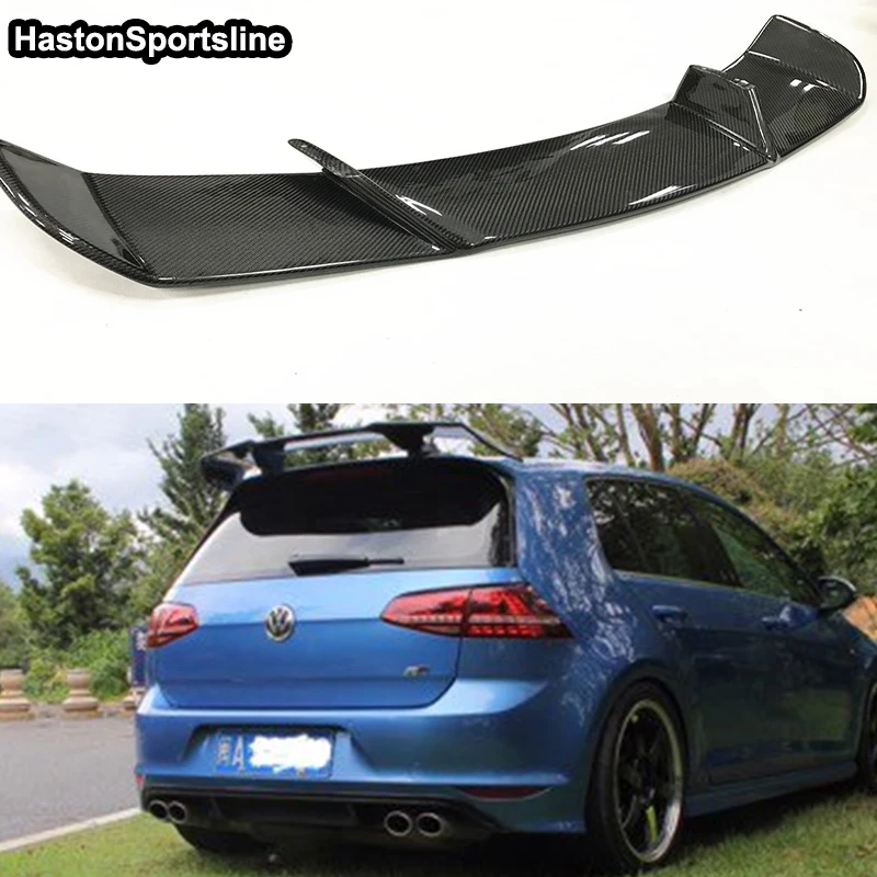Гольф 7 MK7 Revozport Стиль углеродного волокна авто крыша спойлер крыло для Volkswagen VW Golf