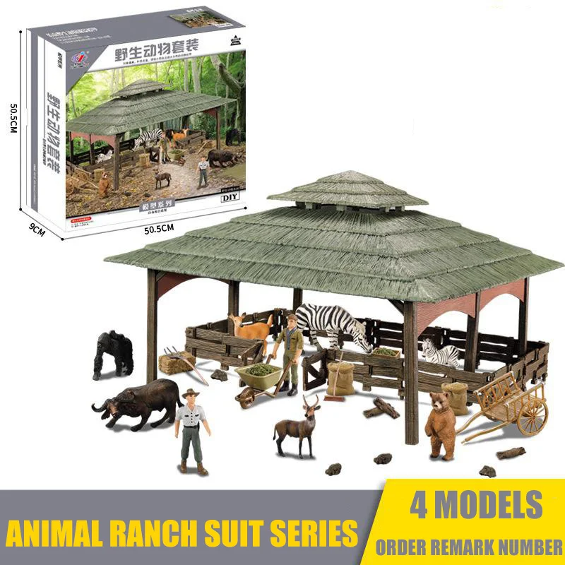 

Моделирование животных набор моделей детский игровой домик игрушки дикие животные Средний набор Детская развивающая ферма игровой домик и...
