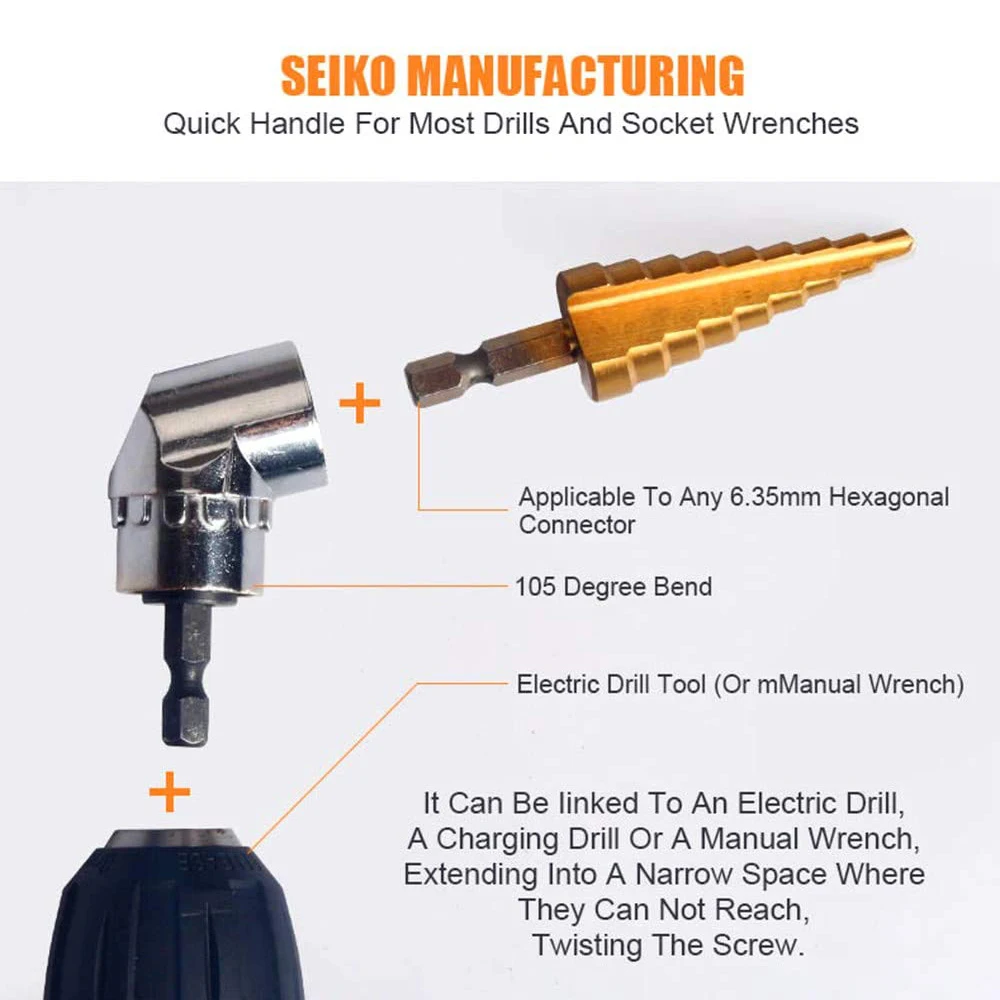 Патрон для отвертки с шестигранной головкой-адаптер регулируемые сверла угловая