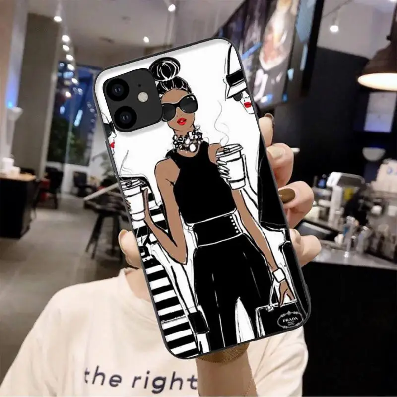 

LJHYDFCNB Princess Female Girl Soft Cover Phone Case For Iphone 6 6s 7 8 Plus XR X XS 11 12 Pro Mini Max