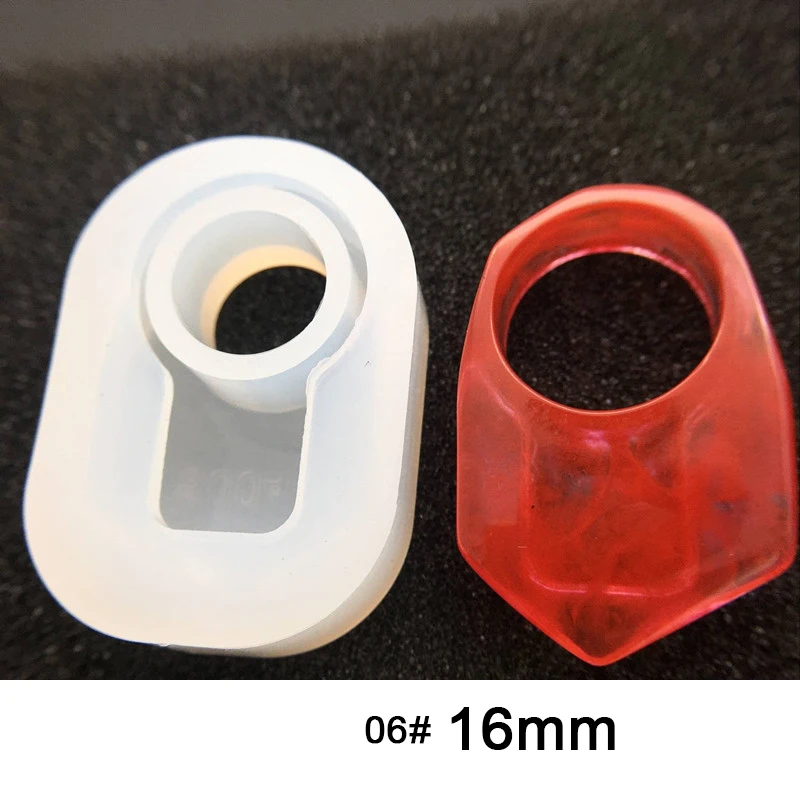 16mm-6 Ассорти DIY Силиконовое кольцо формы для смолы ювелирных изделий ремесло эпоксидные формы - Цвет: 16mm-6