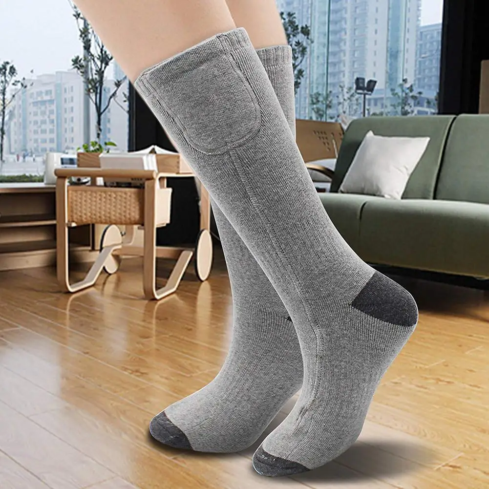 

1 Pair Remote Control Heating Socks Riding Running Fishing Double-sided Three-level Thermostat Winter Warm Heating Socks